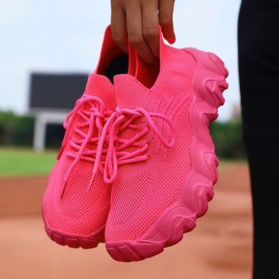 Fashion Women's Sneakers Mesh Breathable Platform Versatile Running Lightweight Lace Up Training Summer Casual Vulcanized Shoes