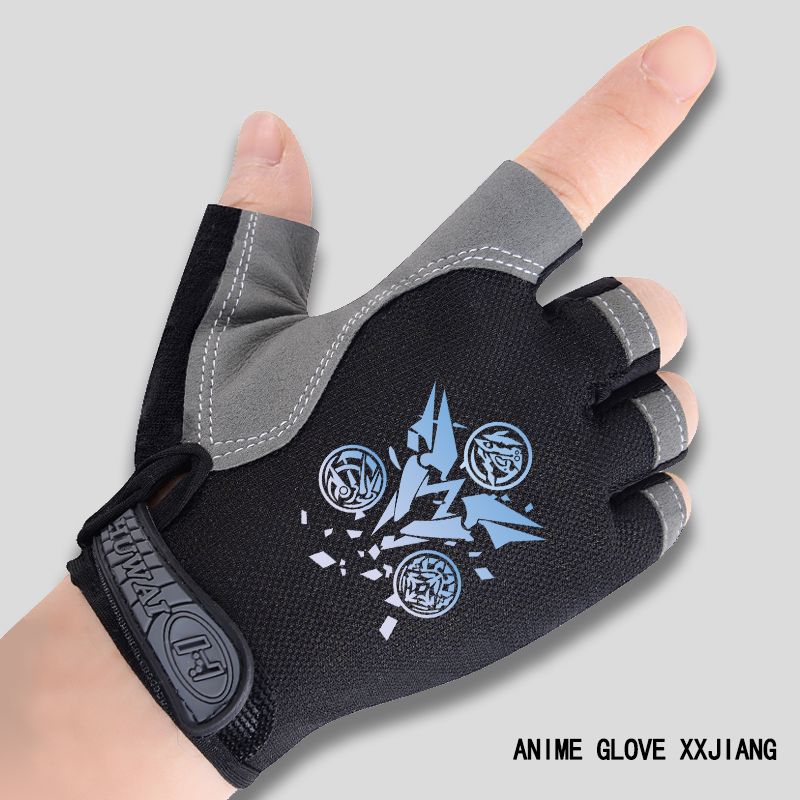 

Anime Gloves Half Finger Men Cycling Aili Sports Xiya Bicycle Outdoor Non Slip Abrasion Resistant Equipment Training Thin Color the other side L