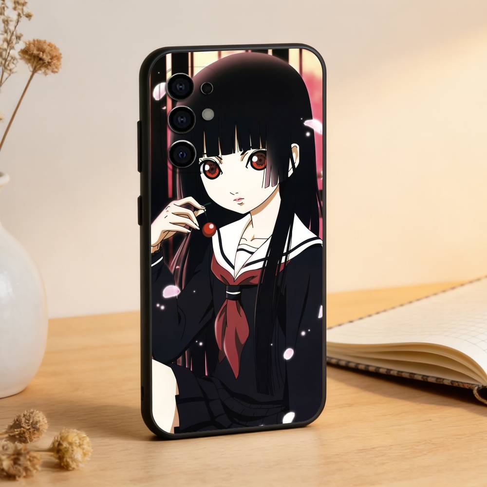 Jigoku Shoujo Ai Enma Phone Case For Samsung S25,S24,S21,S22,S23,S30,Ultra,S20,Plus,Fe,Soft Silicone Black Cover