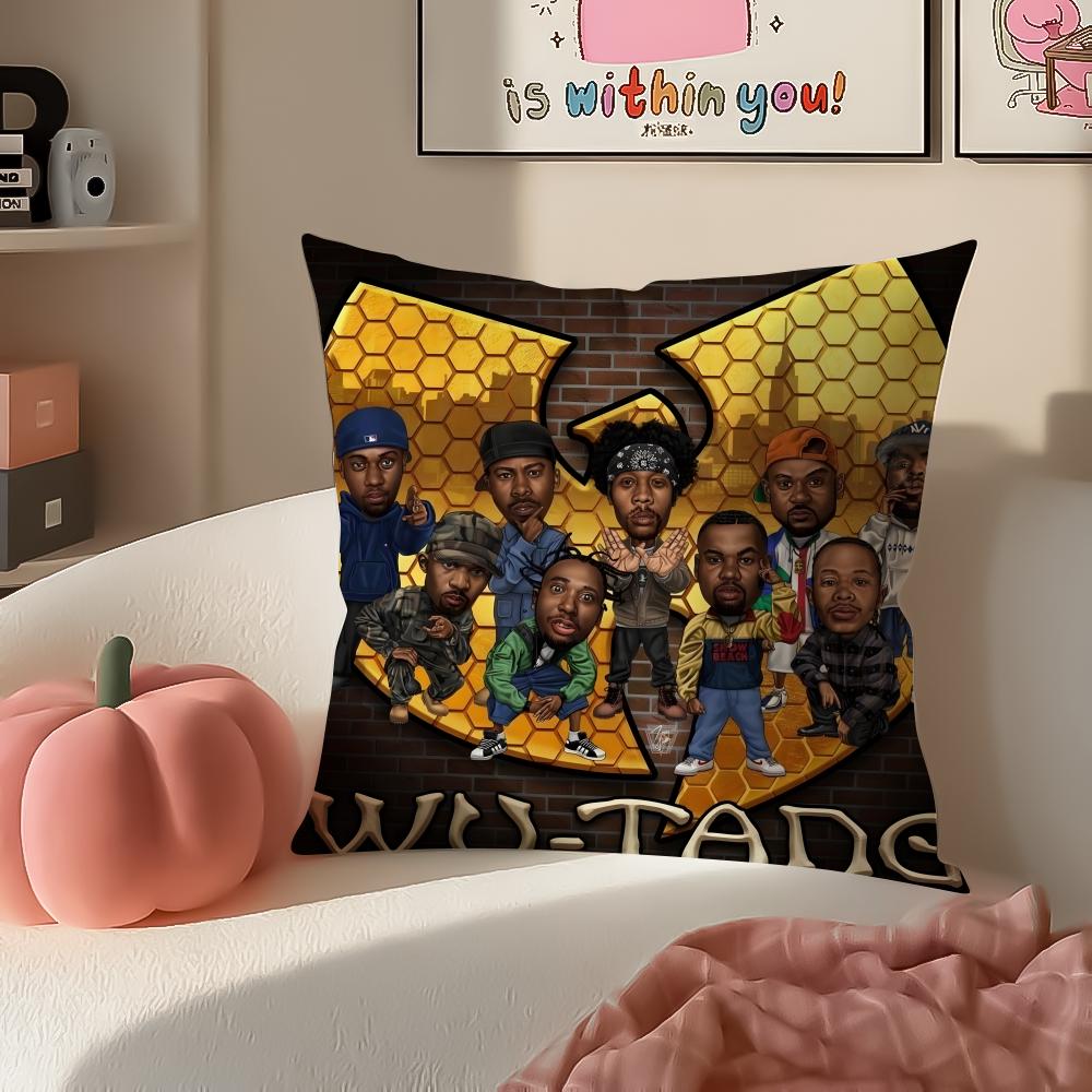 Hip Hop American Music Brand WWu Clan Tangs Cushion Cover Pillowcase Short Plush Invisible zipper Room Sofa Cushion Cover