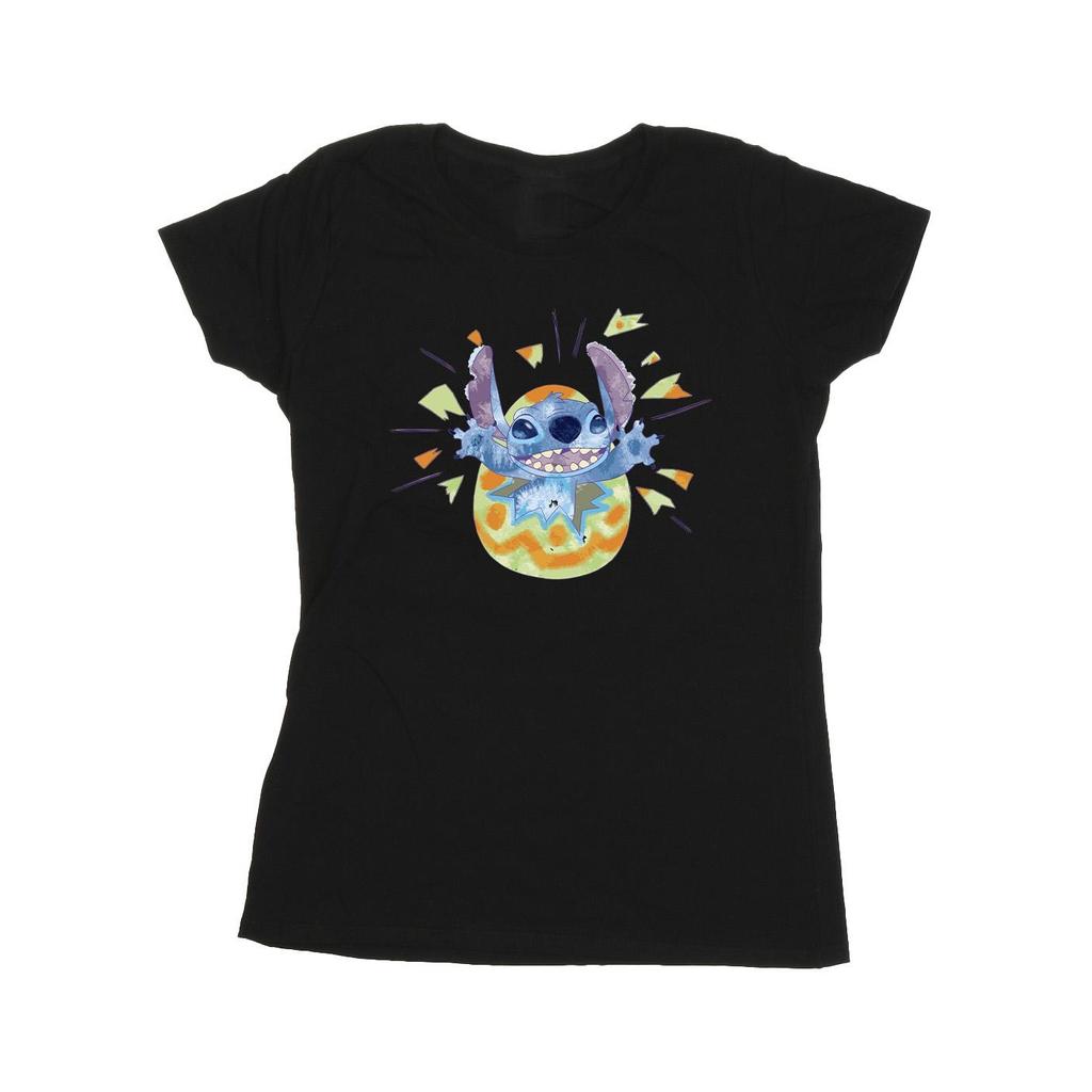 Disney Womens/Ladies Lilo & Stitch Cracking Egg Cotton T-Shirt