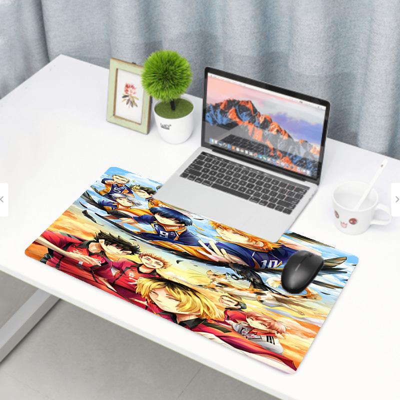 Haikyu Print Mouse Pad, Anti‑Slip Desktop keyboard Mat, for PC Laptop Gaming Working Daily Use, Cool Festival Surprise Gift