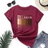 Summer Women's MELANIN Printed Cotton Loose Round Neck Short Sleeved T-Shirts Women’s