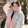 New Monochrome Dotted Scarf Women's Autumn and Winter New Warm Thickened Student Korean Version Versatile Shawl