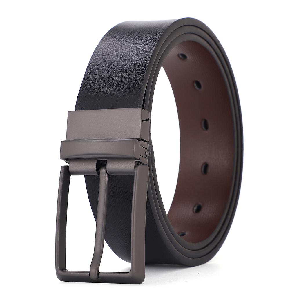3.3cm width Pin Buckle Men's Leather Belt Men's Accessories High-end Luxury Fashion Simple Waist Belt Belts for Men