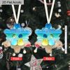1pc/2pcs Snowflake-Shaped Sea Acrylic Keepsake, Sea AcrylicFriendship Christmas Tree Hanging Ornament,Acrylic Friendship Gifts for Best Friends