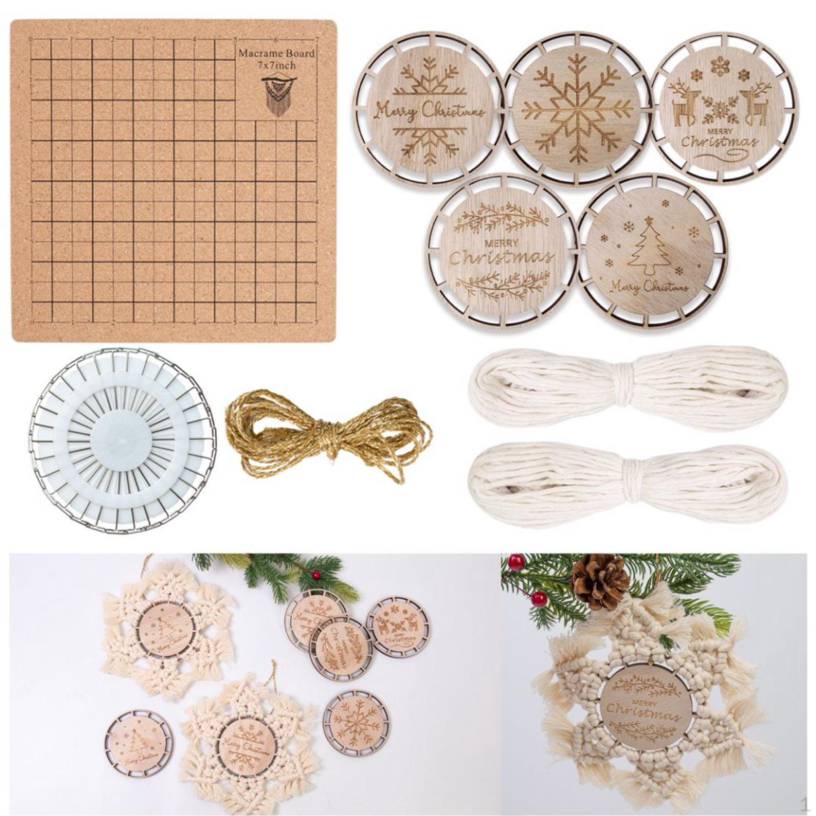 

Набор для самостоятельного изготовления деревянных срезов, незаконченных круглых с веревочными деталями для рождественских украшений, подставок под стаканы Set F