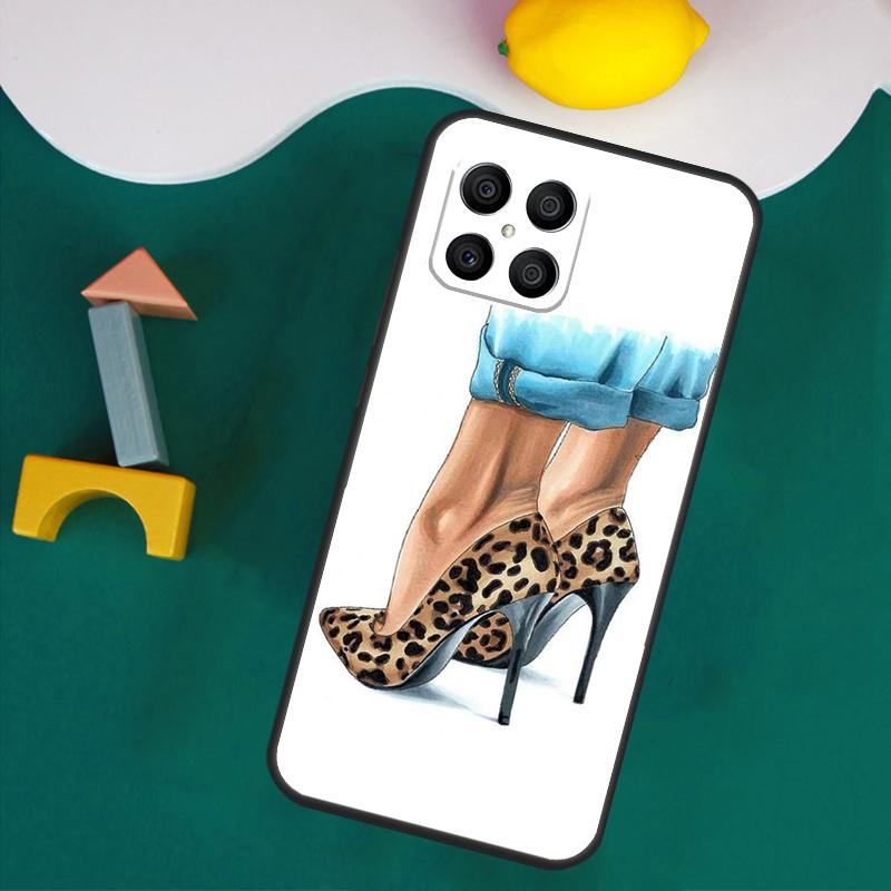 Fashion High Heels Case For Honor Magic 7 Lite 5 6 Honor 200 Pro 50 70 90 Lite X9a X8a X8 X9 X8b X9c X9b Cover