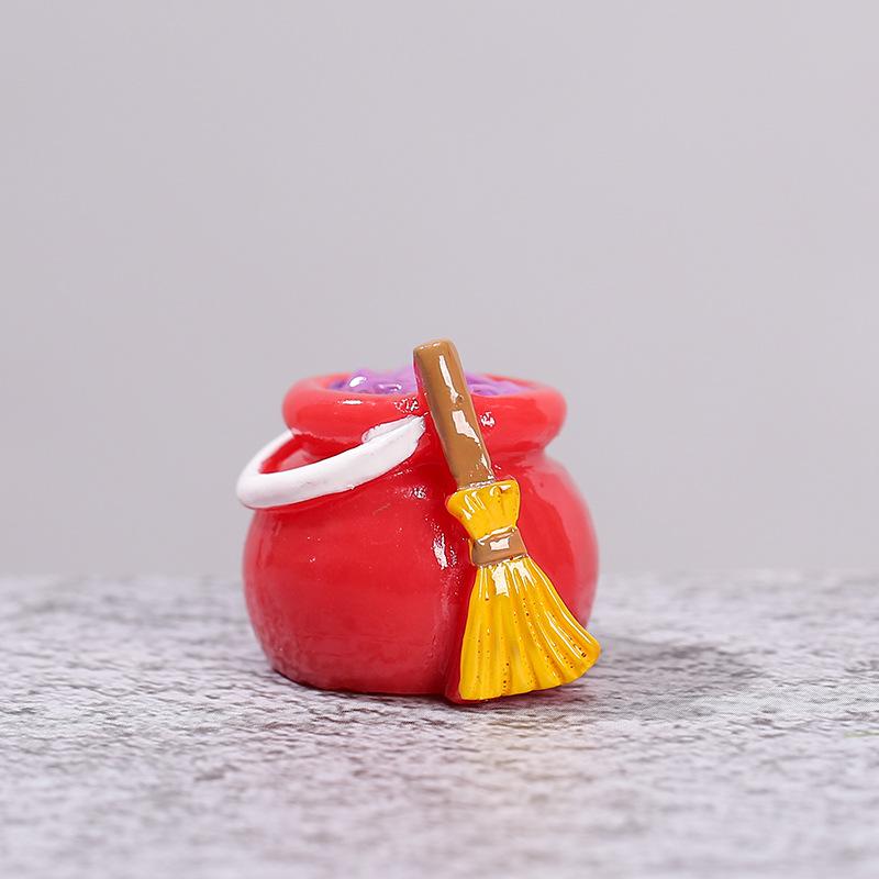 Halloween Cute Pumpkin Lantern Ghost Trinket Micro-landscape Plant Accessories, Keychain Pendant