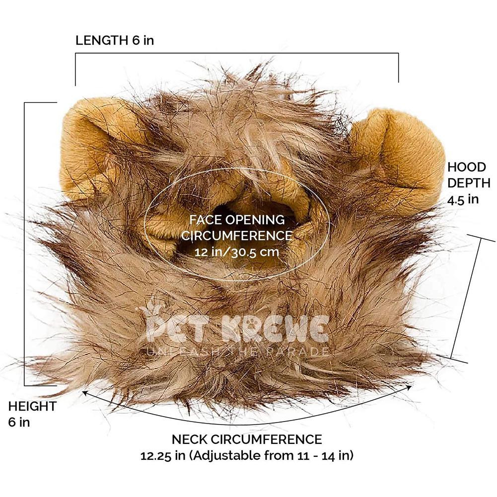 Pet Lion Mane Costume Headgear for Cats Halloween Parties Photo Shoots