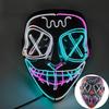 High Quality Rave Mask Decor Cosplay Purge Mask Halloween Horror Led Luminous Mask For Makeup Prom Party Cosplay Costume