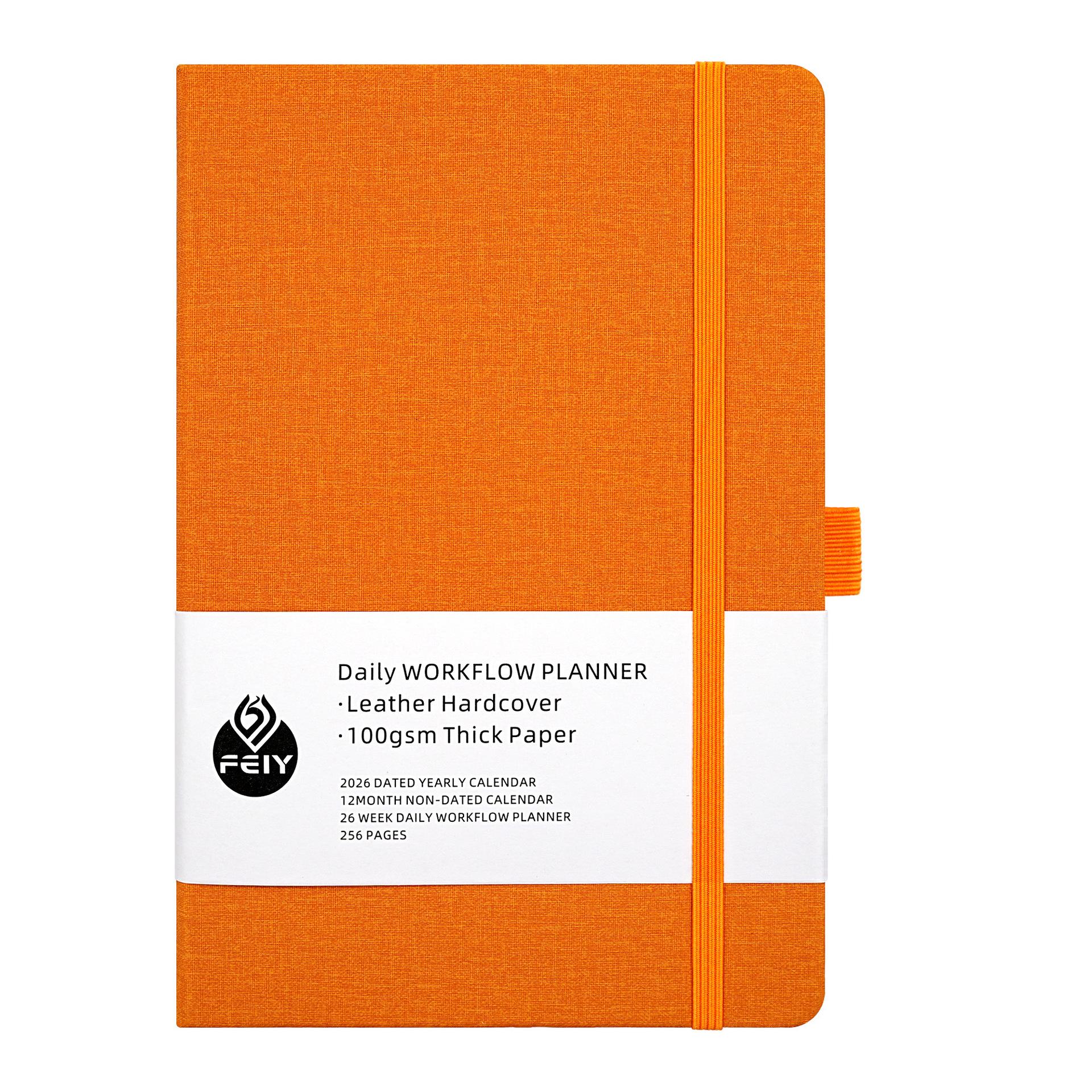 

A5 Undated English Weekly Planner - Custom High-Value Notebook A5 помаранчевий
