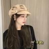 Beret women's autumn new face small cloud hat big head circumference wrinkled octagonal hat painter newsboy hat