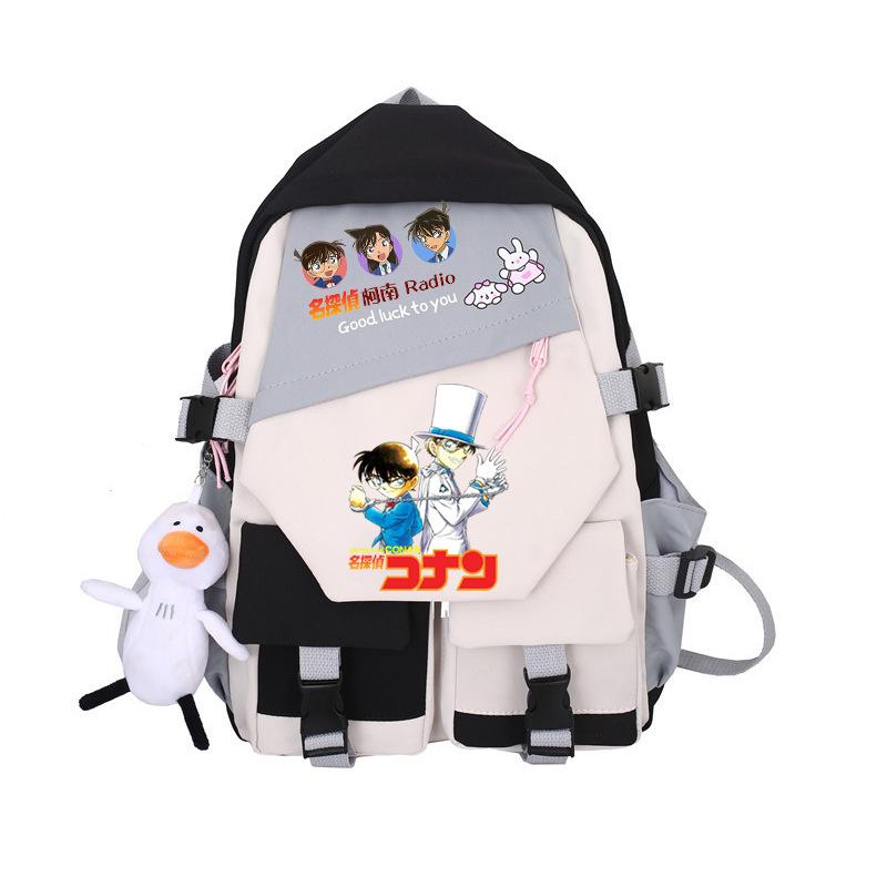 3 Piece School Backpack Set for Students Large Capacity Oxford Cloth Schoolbag with Shoulder Strap and Pencil Case