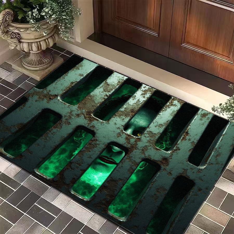 Underfloor Clown Crystal Velvet Carpet Bath Entrance Floor Mat Water Absorbing Anti-Slip Home Decoration