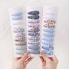 10Pcs Baby Hairclip Fresh Print Cotton Alloy Hair Clips Set Fabric Plaid BB Hairpins Todller Hairgripe Headwear Hair Accessories