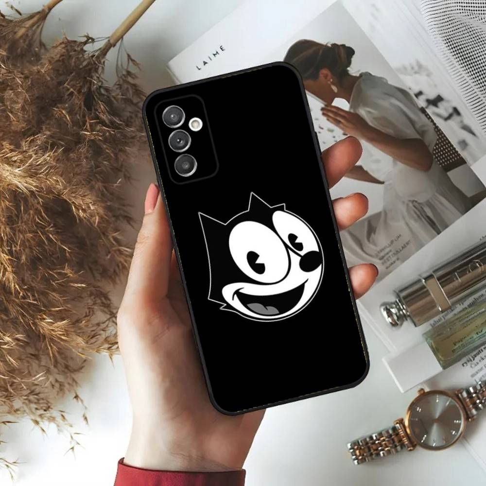 

Мультяшный Чехол для Телефона C-Cats the F-Felixs для Samsung S24,23,22,30,21,10,9,Ultra,Plus,Lite,FE,5G Черный Мягкий Чехол Samsung S20ULTRA5G
