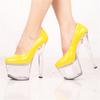 2025 autumn European black paint high heels 17CM high heels women's shoes