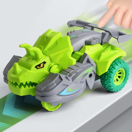 Dinosaur Toy Car Lovely Cartoon Tricerosaurus Battery Free Inertia Drive Forward Vehicle Toy Funny Dinosaur Transforming Children Toy Car