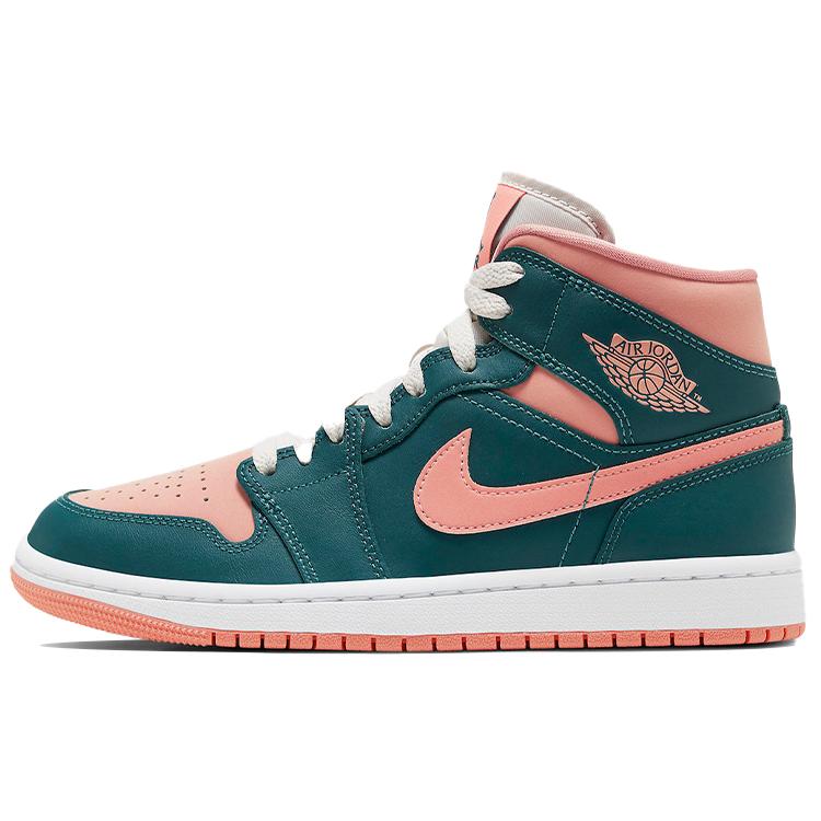 New JORDAN 1 Mid Dark Teal Green Women's BQ6472-308