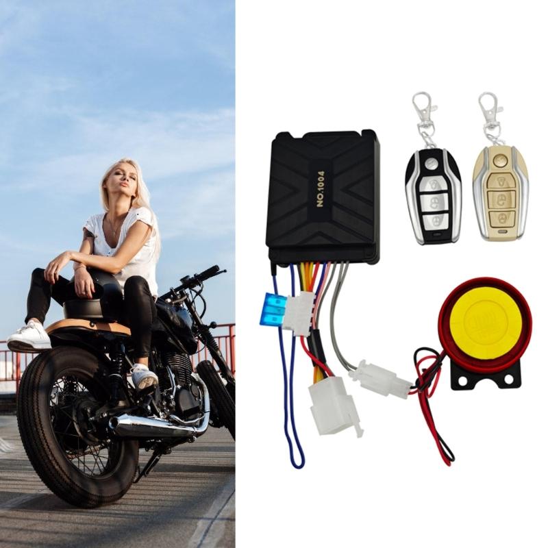 Motorcycle  Automatic Bike Lock Alarm With Fast Alert Siren Auto Unlock Function ABS Waterproof Housing Easy Mounting