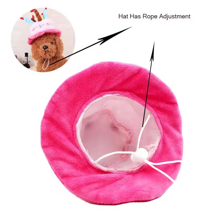 Pet Birthday Hat Toy Dog Cat Adjustable Buckle Cute Hat Puppy Birthday Cake New Year Gift Toy