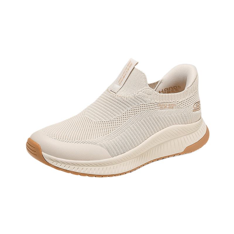Skechers Bobs Sport Slip-Ons Klassische Mode Rutschfest Leicht High Street Langlebig Dicke Sohle Campus Laufen Damen Sneaker 117745-OFWT