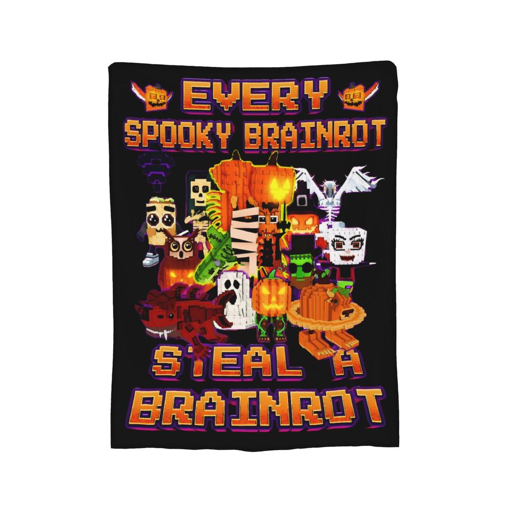 Steal a Brainrot Game Blanket Flannel Super Soft Throw Blanket for Bedroom Sofa Bedspread
