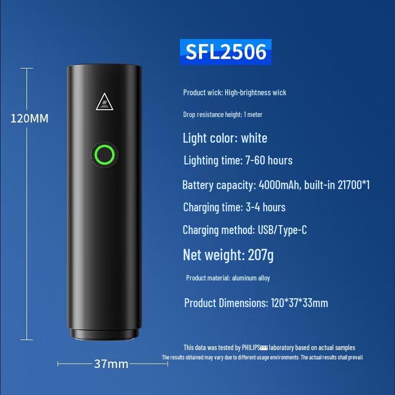 Philips SFL2506/93 1800 Lumen Rechargeable Bicycle Headlight