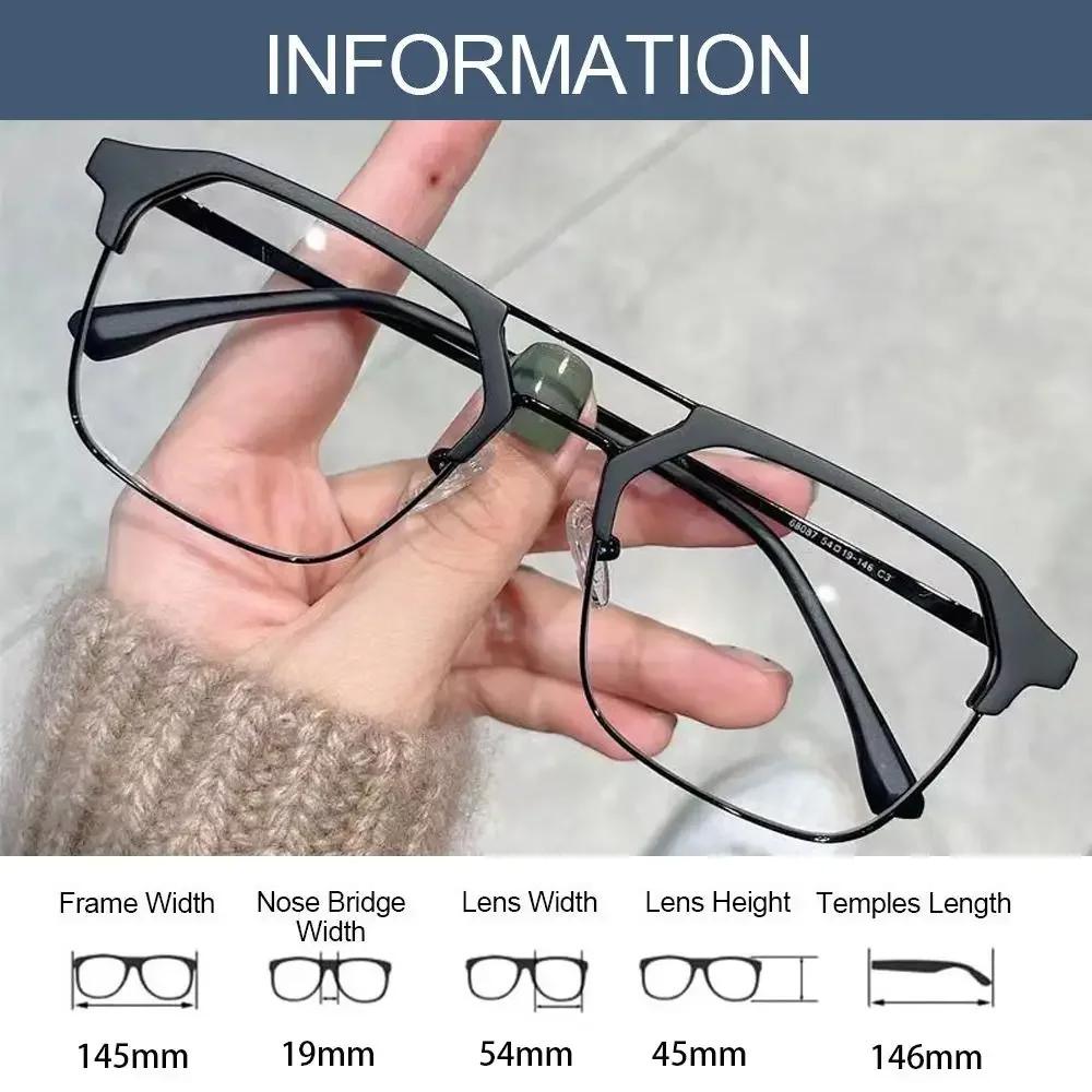 Black Business Square Frame Myopia Glasses Men Women Vintage Ultra Light Metal Frame Glasses Eyeglasses Vision Care -100~-600