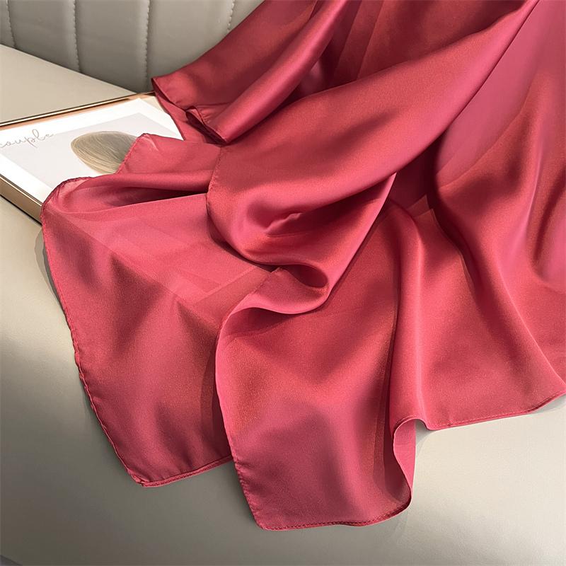 Women New Satins Muslim Hijab Shawls Scarf Soft Jersey Hijabs Plain Soft For Woman Muslim Islamic Voile Summer Shawls 90*180cm