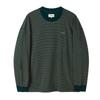 BROMPTON LONDON Stripe Long Sleeve T-Shirt - D/Green (P253Uts402)