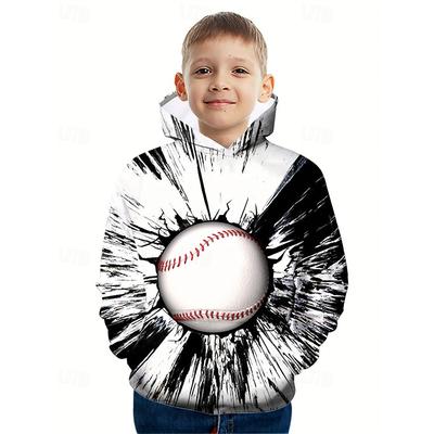Kinder Modisches bedrucktes Kapuzensweatshirt Lässige Sportbekleidung