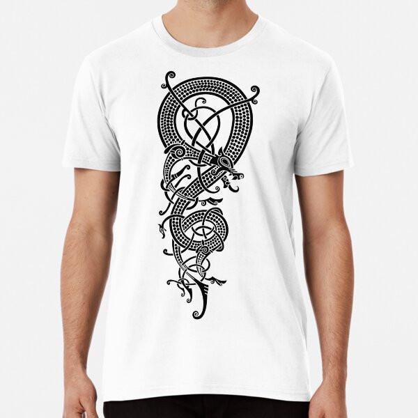 The Viking Dragon Ffnir (black)  S To 5XL Made In the AU/USA T-Shirt