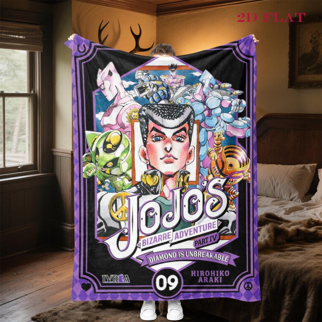 Jojo's Bizarre Adventure: Diamond Unbreakable blanket blanket Suitable for all seasons Digital printing bedroom Machine washable