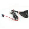 Dual USB and Type C Ports Car Charger for Nissan Patrol Y60 Y61 Phone Charger Auto Adapter 12V 2.1A LED Light