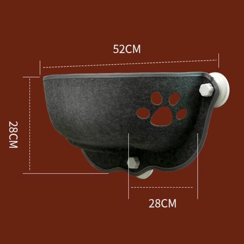 Cat Window Hammock with Strong Suction Cups Pet Kitty Hanging Sleeping Bed Storage Pets Warm Ferret Cage Cat Shelf Seat Beds Crescent Cat's Nest