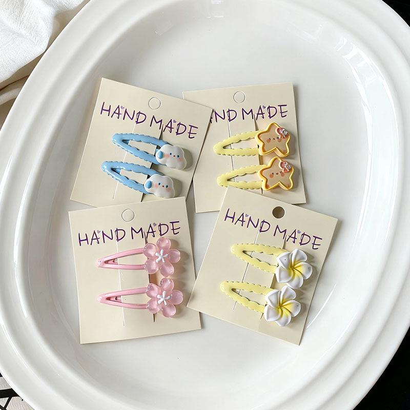 Adorable Cartoon Hair Clip Set: Sweet and Cool Versatile Bangs and Side Clips for Girls