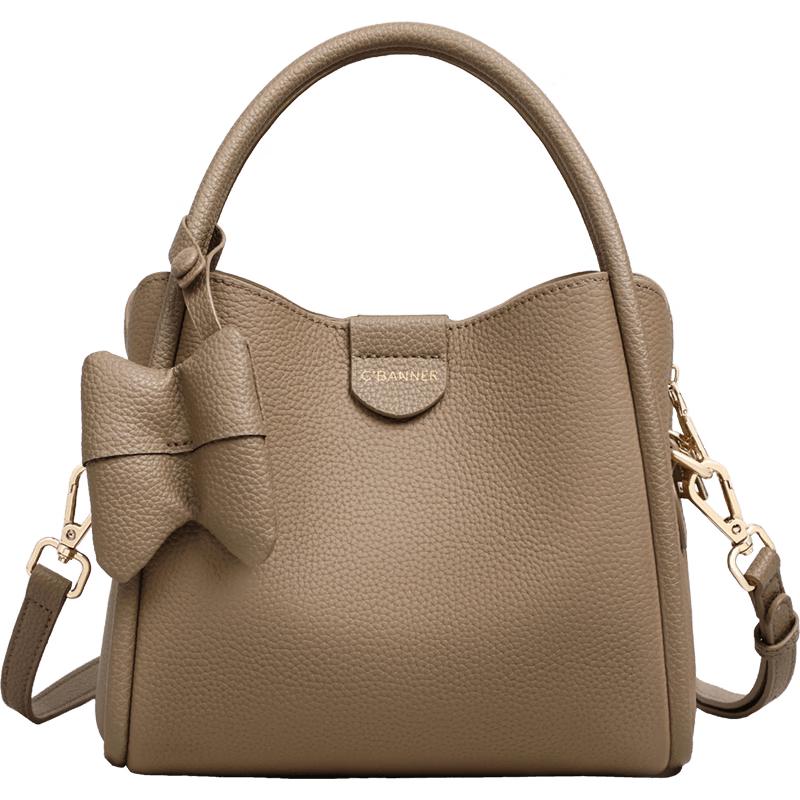 C.BANNER Women's First-Layer Cowhide Handbag Shoulder Crossbody Bag