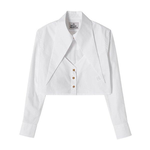 

Vivienne Westwood Heart Cut Off Crop Women Shirt 1501005u W009q A401 1501005U W009Q A401 (44)