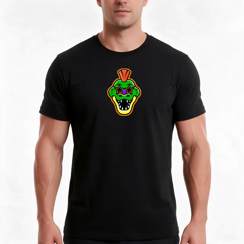Glam Gator Tshirt Summer Casual Cotton Tee Oversized Streetwear Tops Vintage Graphic Print Loose Fit Short Sleeve