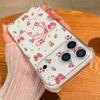 Bowknots Cherry Pattern Case For iPhone 17 Pro Max Coque iPhone 16 15 14 13 Pro Max 11 Shockproof Clear Soft Silicone Cover