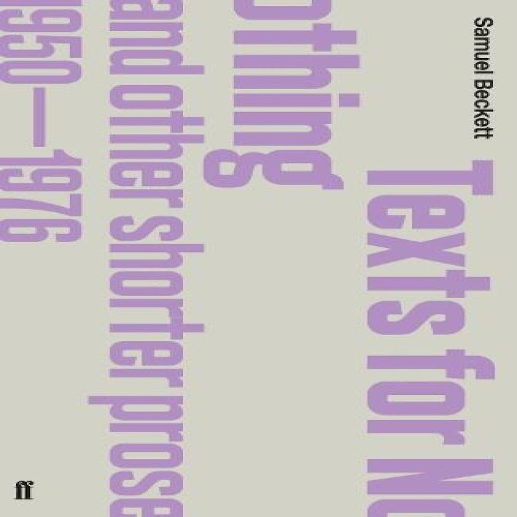 Texts for Nothing and Other Shorter Prose 19501976 by Samuel Beckett Paperback Book 9780571244621