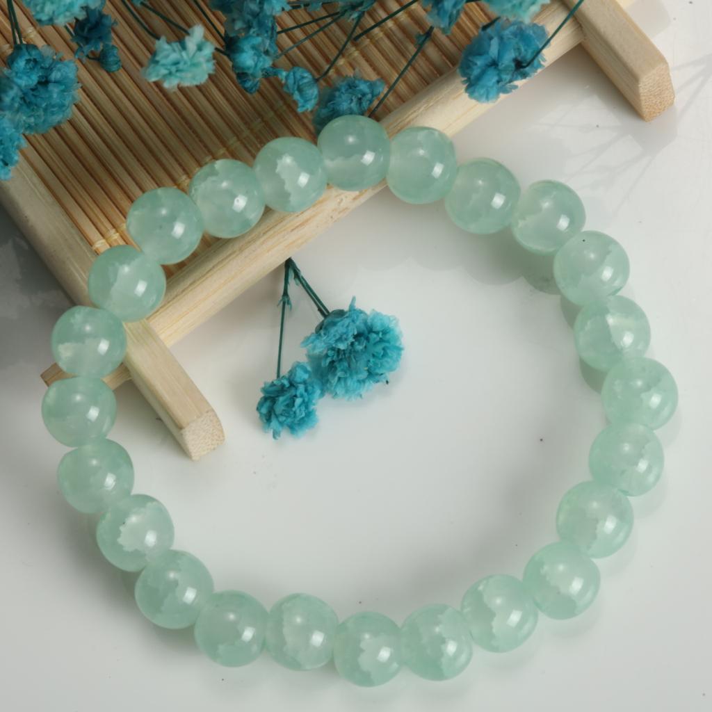 1-8Pcs Colorful Beads Beaded Bracelet Glass Beads Women's Fresh Versatile Jewelry Stretch Effected Handmade Bracelet Jewelry