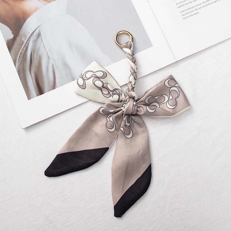 Silk Scarf Pendant Keychain: Versatile Bag Charm & Keyring