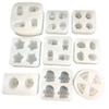 4 Peças Molde de Silicone de Grau Alimentício para Fabricante DIY de Pingentes e Chaveiros Fofo Donut Cachorro Chinelo Decoração de Bolo Molde de Cera de Geléia de Fácil Liberação