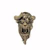 Bull Head Sculpture Brass Knife Beads EDC DIY Paracord Woven Bracelets Lanyard Pendants Accessories Outdoor Tool Hangings Charms