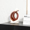 Creative Abstract Hollow Human Sculpture Art Sitting Cross-Legged Handicraft Wine Cabinet Decor Irregular Line Figure Statue