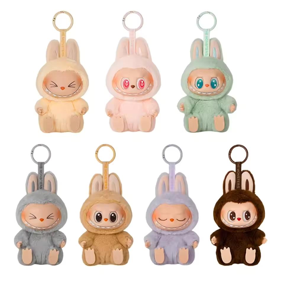 Rabbit Plush Toy Cartoon Cute Doll Bag Backpack Pendant Keychain Birthday Gift