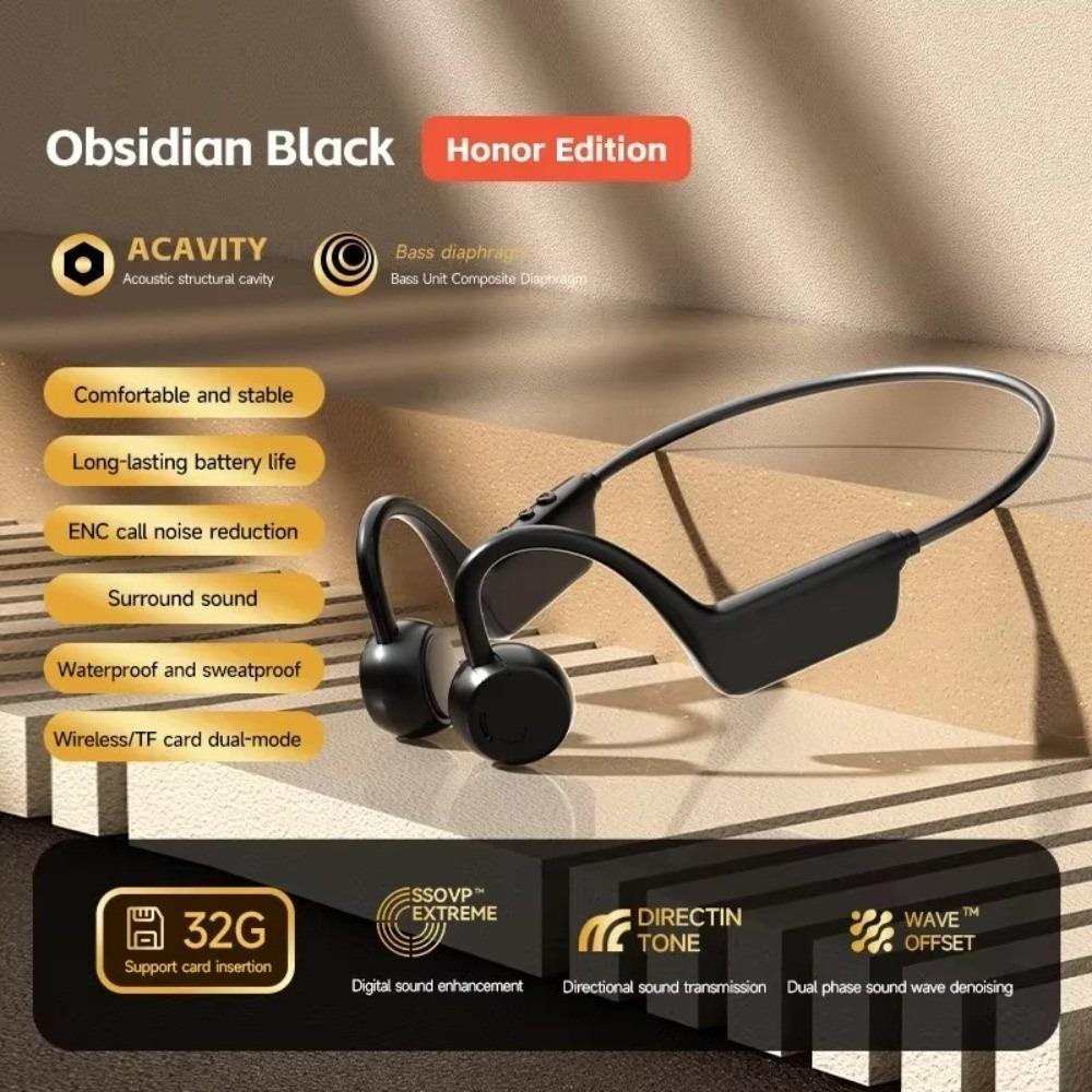 IPX8 Waterproof Bone Conduction Headphones With Microphone Sports Headset Outdoor Activities